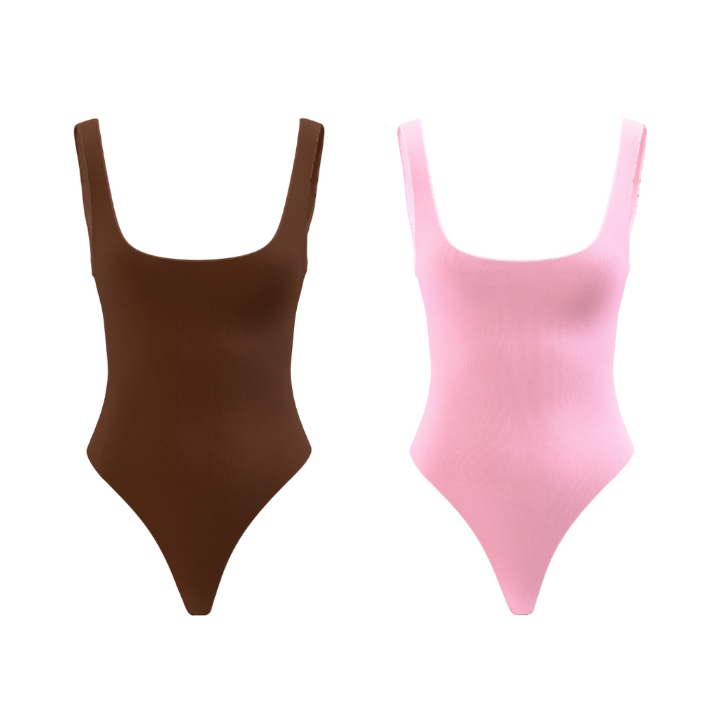 SQUARE NECK DUO (ESPRESSO & BLUSH)