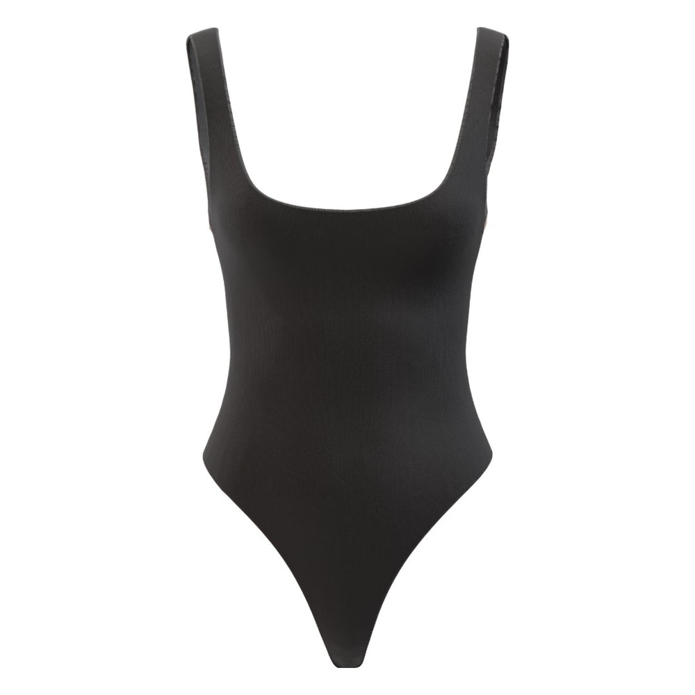 Mesh Sleeve Square Neck Bodysuit